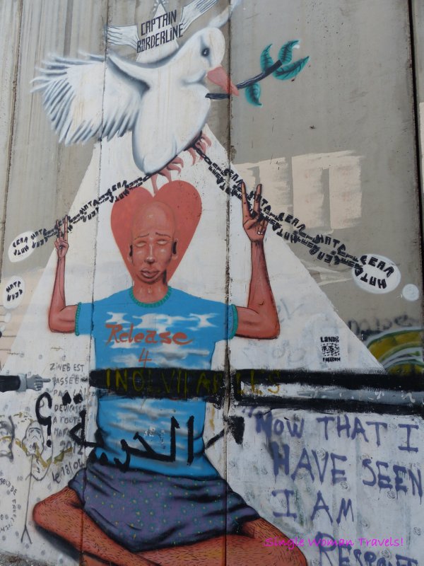 Graffiti on separation wall in Bethlehem Palestine