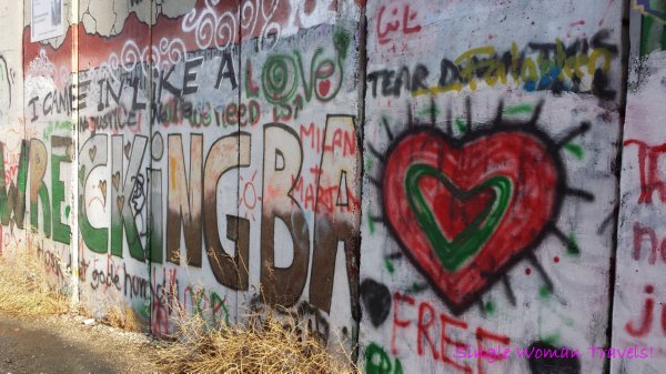 Graffiti on separation wall in Bethlehem Palestine